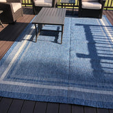 5' x 8' Indoor & Outdoor Casual Solid Tonal Border Area Rug